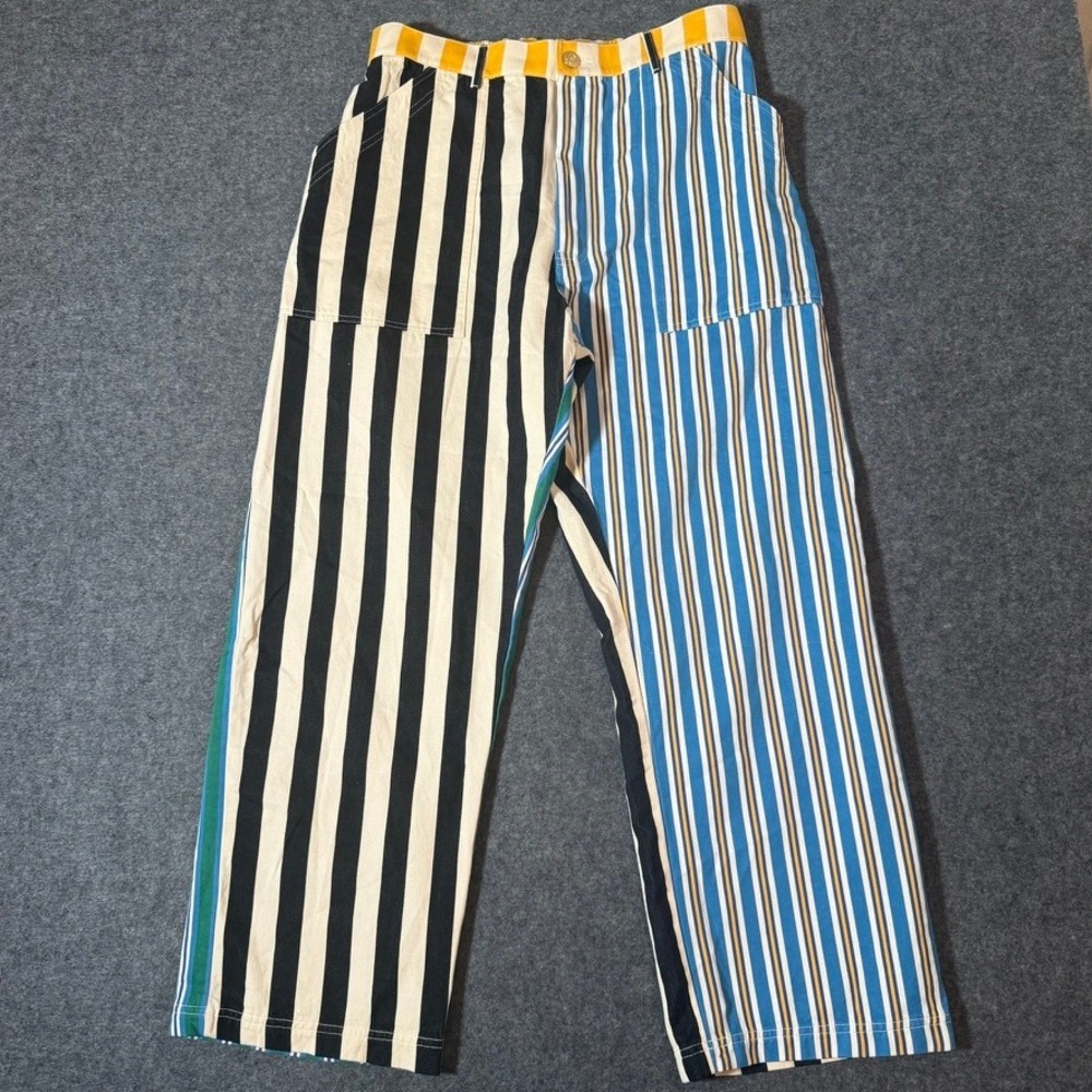 Big Bud Press Work Pants XL Multi-Color Striped Colorblock Cotton Canvas Pants